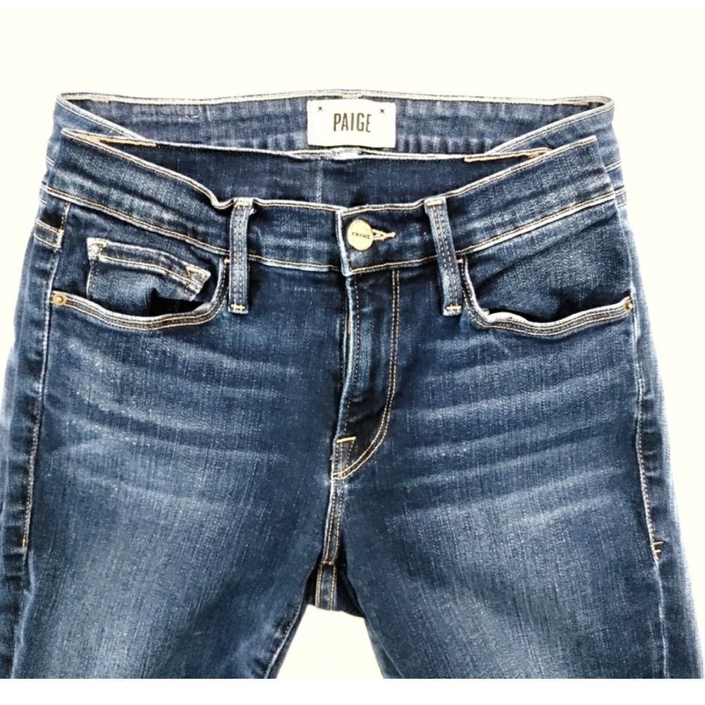 FRAME LE SKINNY DE JEANNE SNAP AWAY JEANS MARTHA WASH SZ 24 READ DESCRIPTION - Picture 11 of 11